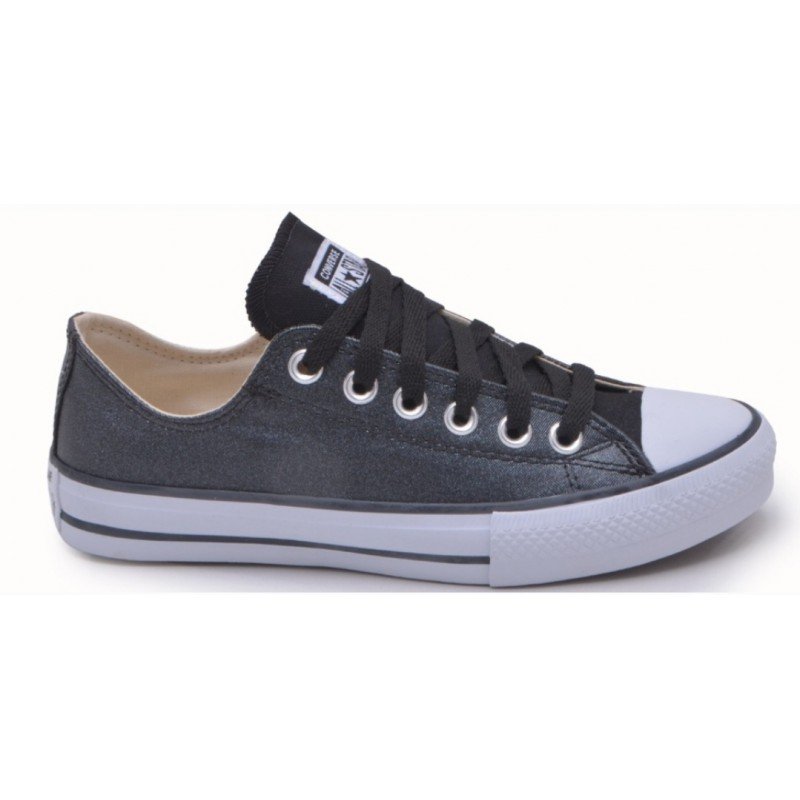 All star preto com hot sale brilho
