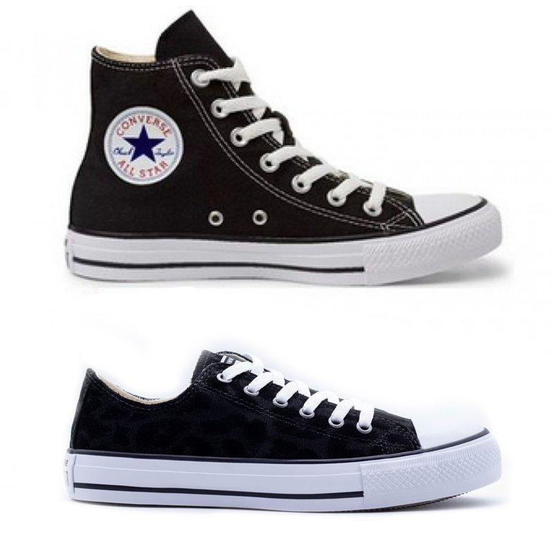 All Star Cano Baixo Preto - POLKADOTS & ELEMENTS